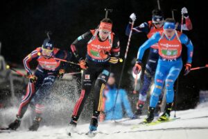 Deutsche Biathlon-Mixedstaffel in Östersund nur Achte